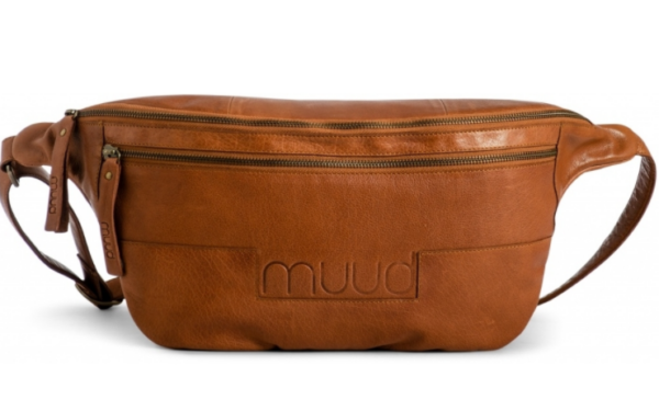 muud Vegas XL oversized bumbag, læder, whisky