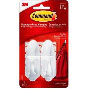 3M Command Krog, mellem, hvid, 2 stk