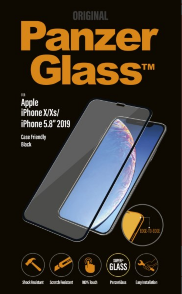 PanzerGlass iPhone X/Xs/XI - Sort (Case Friendly)