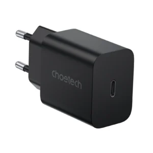 Choetech USB-C PD vægoplader, 20W, sort  -  perfekt til hurtig opladning
