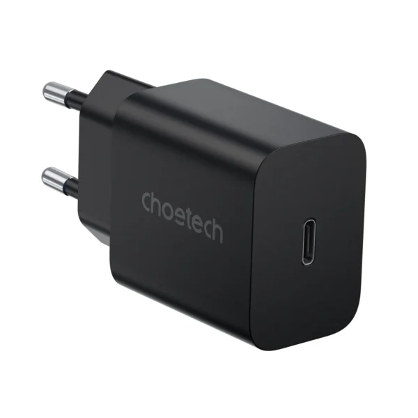 Choetech USB-C PD vægoplader, 20W, sort  -  perfekt til hurtig opladning