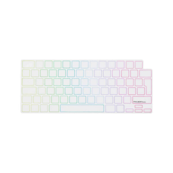 Philbert Tastaturcover til MacBook Pro/Air 13-14-16" (2021-2022), Transparent/Regnbue