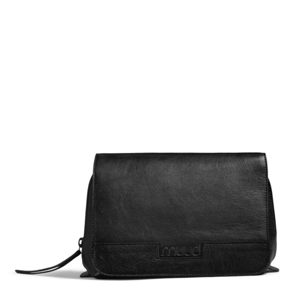 muud clutch Hazel, læder, sort