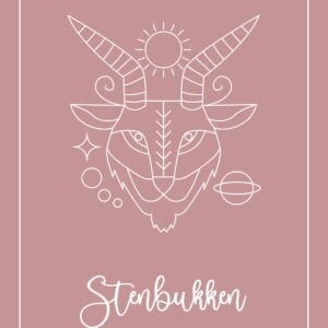 STJERNETEGN STENBUKKEN PLAKAT (21.12 - 19.01) - 30x40 / Blush