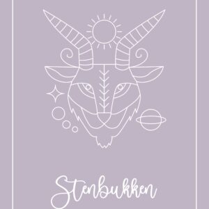 STJERNETEGN STENBUKKEN PLAKAT (21.12 - 19.01) - 30x40 / Lilla