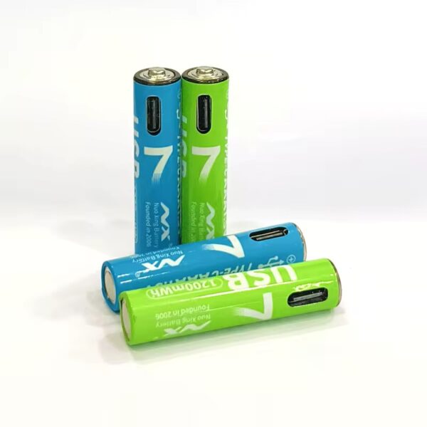 Genopladelige Lithium Batterier, USB-C, 1200 mAh, AAA, 4 stk