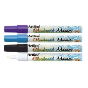 Artline Glastavle markør (4 stk i etui)
