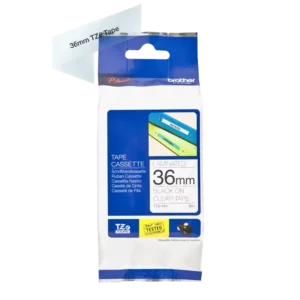 Brother TZe tape 36 mm x 8 m black / clear