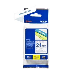 Brother TZe tape 24mmx8m blue/white