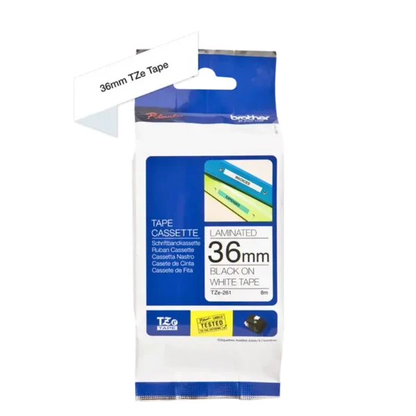 Brother TZe tape 36 mm x 8 m black / white