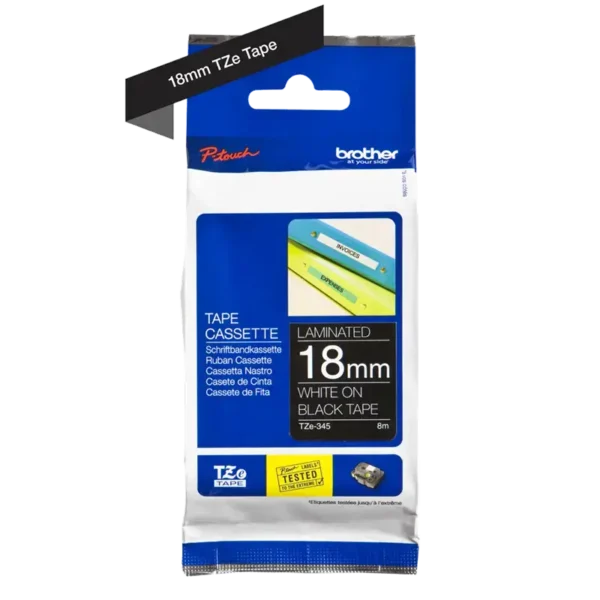Brother TZe tape 18 mm x 8 m white / black