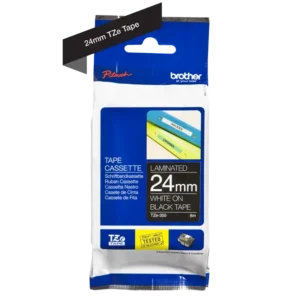 Brother TZe tape 24 mm x 8 m white / black