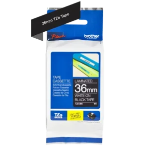 Brother TZe tape 36 mm x 8 m white / black