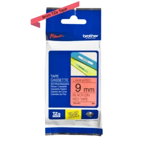 Brother TZe tape  9 mm x 8 m black / red