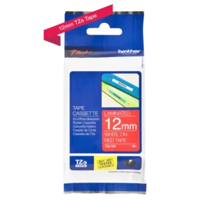 Brother TZe tape 12 mm x 8 m white / red