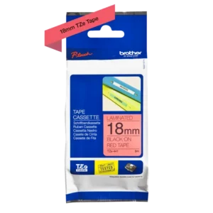 Brother TZe tape 18 mm x 8 m black / red