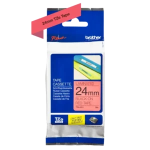 Brother TZe tape 24 mm x 8 m black / red
