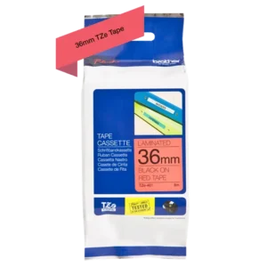 Brother TZe tape 36 mm x 8 m black / red