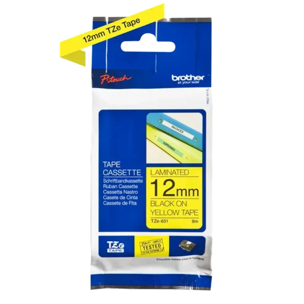 Brother TZe tape 12 mm x 8 m black / yellow
