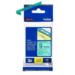Brother TZe tape 9 mm x 8 m black / green