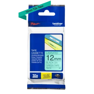Brother TZe tape 12 mm x 8 m black / green
