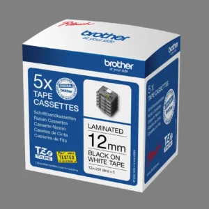 Brother TZe tape 12 mm x 8 m black / white