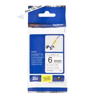 Brother TZe tape 6 mm x 8 m flexible black / white