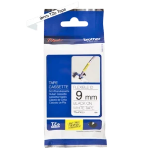 Brother TZe tape 9 mm x 8 m flexible black / white