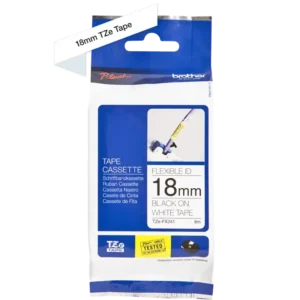Brother TZe tape 18 mm x 8 m flexible black / white