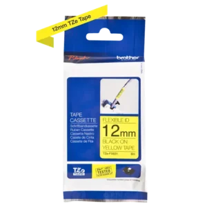 Brother TZe tape 12 mm x 8 m flexible black / yellow