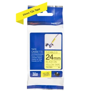 Brother TZe tape 24 mm x 8 m flexible black / yellow