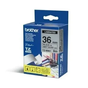 Brother TZe tape 36 mm x 8 m black / silver mat