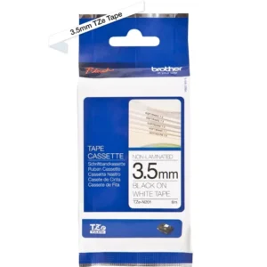Brother TZe tape 3,5 mm x 8 m non laminated black / white
