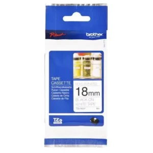 Brother TZe tape 18 mm x 8 m non laminated black / white
