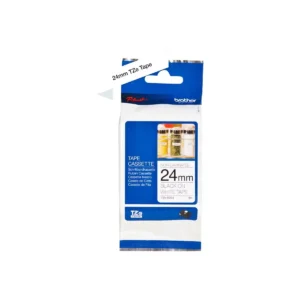 Brother TZe tape 24 mm x 8 m non laminated black /whtte