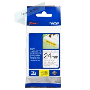 Brother TZeS tape 24 mm x 8 m strong black / clear