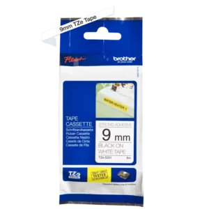 Brother TZeS tape 9 mm x 8 m strong black / white