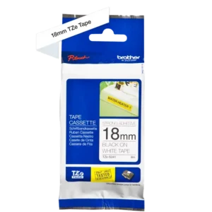 Brother TZeS tape 18 mm x 8 m strong black / white