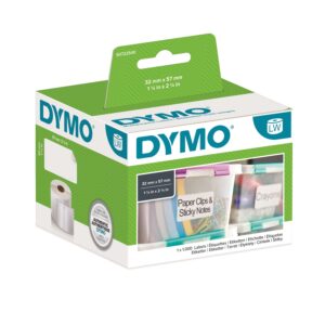 Dymo Labeletiketter, Universal 32 mm x 57 mm aftagelig, Hvid (1000) 11354