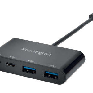 Kensington Hub CH1000 USB-C 4-Port Hub, sort