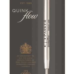 Parker Kuglepen Refill Quinkflow M, blå blist. 12 stk