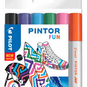 Pilot Marker Pintor Medium Fun Mix 1,4 DIY-pen, 6 stk, Ass. Farver