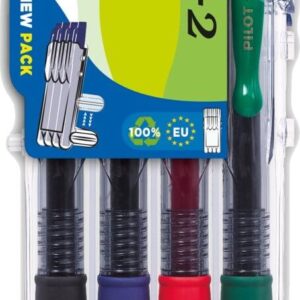 Pilot Gelpen m/klik G-2 Set2Go 0,7 Basic - M/ 4 farver