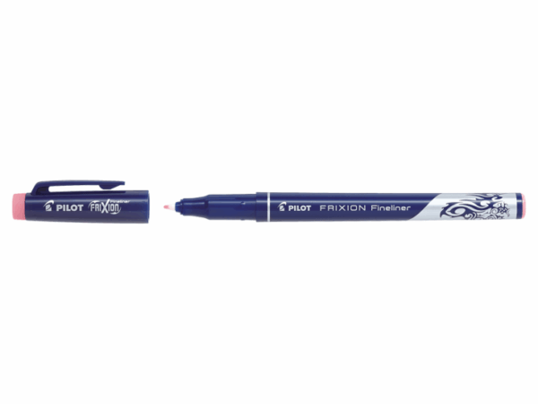 Pilot Frixion Fineliner 1,3 Udviskbar Kuglepen, 12 stk, Lys Rosa