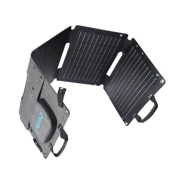 Choetech 2-port (Type-C + USB-A) Solcellepanel, 40W, sort/grå