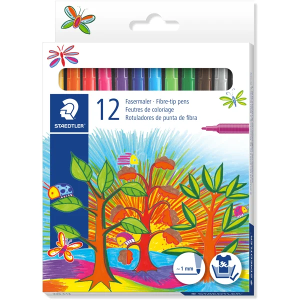 Staedtler Noris Club Fiberpen, 1 mm, 12 stk