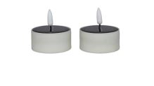 Udendørs solcelle fyrfadslys, store, 2 pak