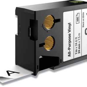 Dymo Tape XTL 24 mm x 7 m universal vinyl Sort / Hvid