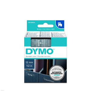 Dymo Tape D1 12 mm x 7 m Hvid / klar 45020