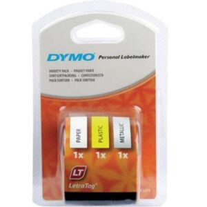 DYMO LetraTag tape 3-pak
